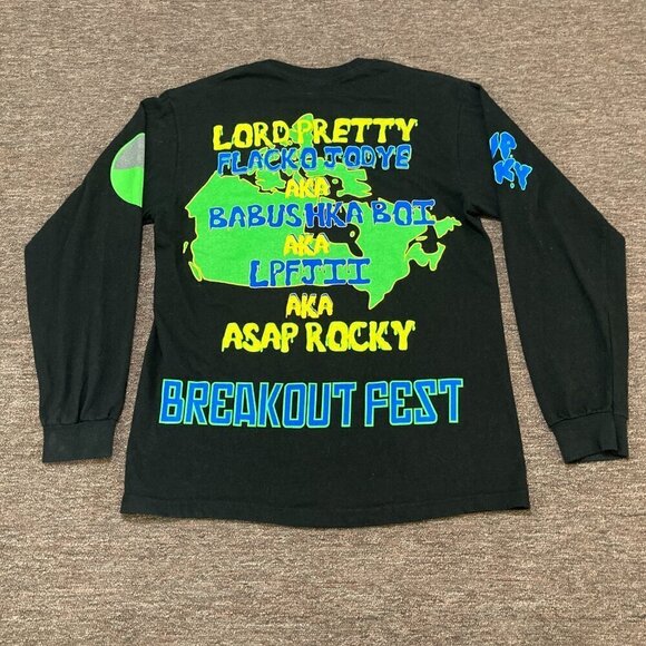ASAP Rocky Injured Generation Breakout Fest Hip Hop Long Sleeve Shirt M Medium - Picture 4 of 8